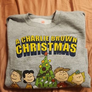 Hanes Gray Charlie Brown Christmas Kids Sweatshirt